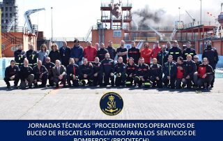 Jornadas técnicas procedimientos operativos de buceo de rescate para servicios de bomberos, en el Centro Jovellanos, Salvamento Marítimo Español