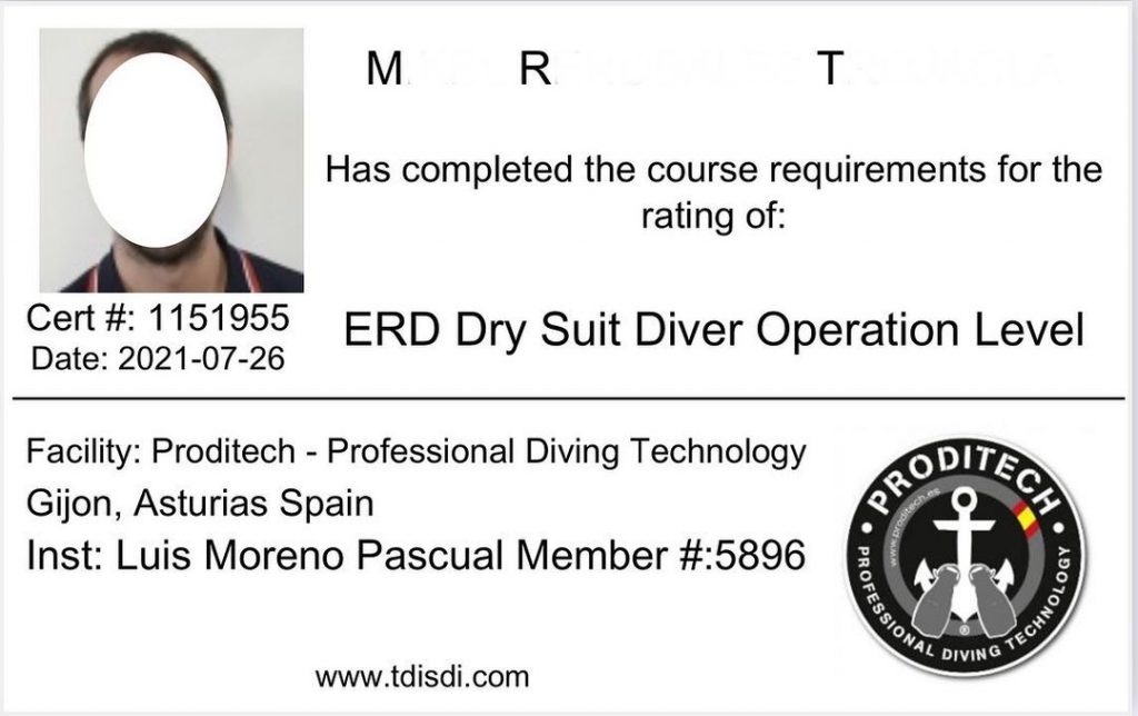ERD Dry Suit Diver